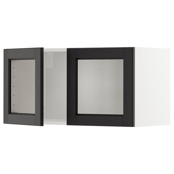 METOD Kabinet dinding + 2 pintu kaca
