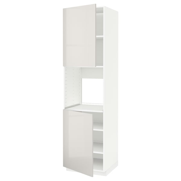 METOD Kabinet tinggi ketuhar + 2 pintu