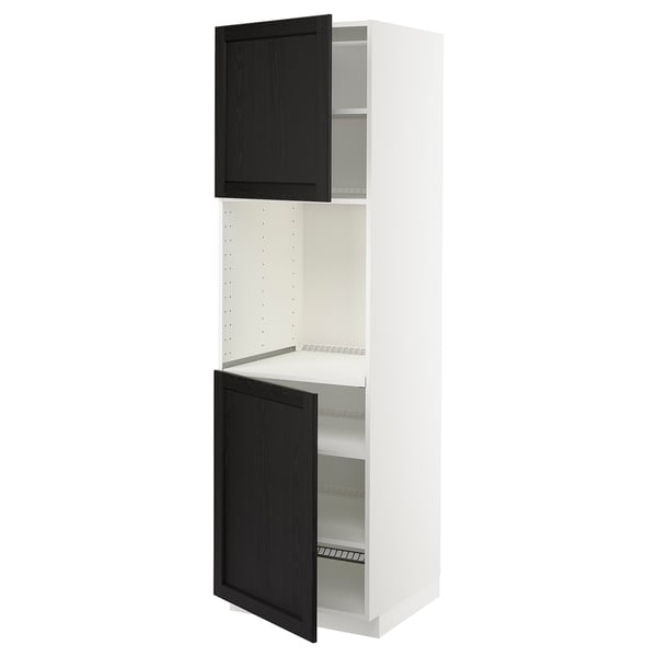 METOD Kabinet tinggi ketuhar + 2 pintu