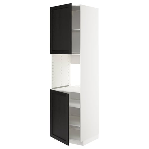 METOD Kabinet tinggi ketuhar + 2 pintu