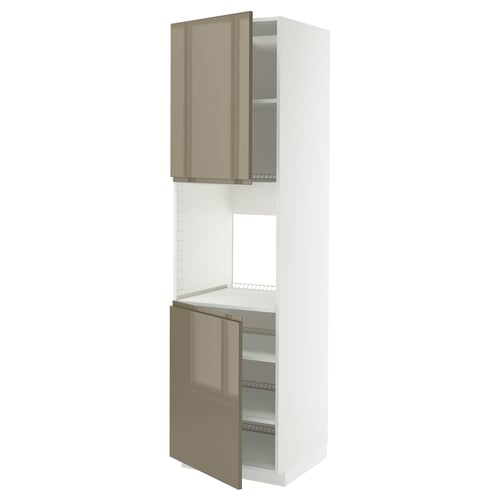 METOD Kabinet tinggi ketuhar + 2 pintu