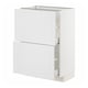 METOD / MAXIMERA Kabinet dasar + 2 laci, putih/Stensund putih, 60x37x80 cm