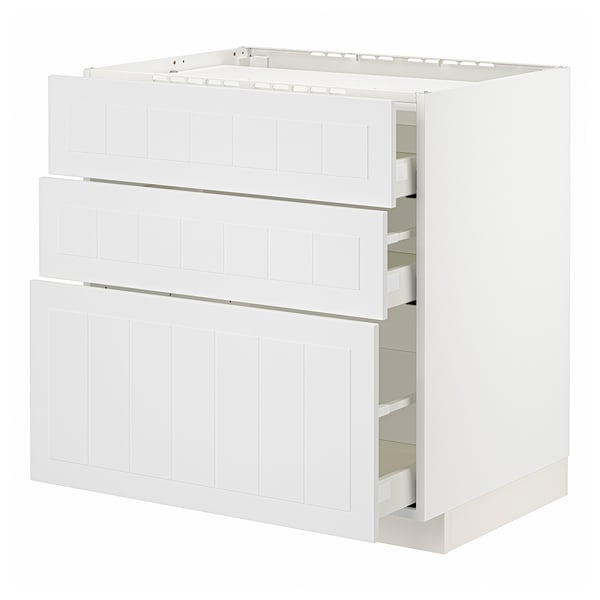 METOD / MAXIMERA Kabinet dasar hob/3 depan/3 laci