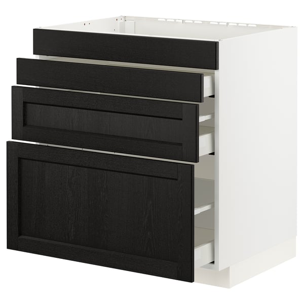 METOD / MAXIMERA Kabinet dasar hob/4 depan/3 laci