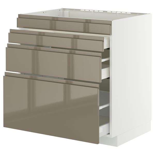 METOD / MAXIMERA Kabinet dasar hob/4 depan/3 laci