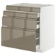 METOD / MAXIMERA Kabinet dasar hob/4 depan/3 laci