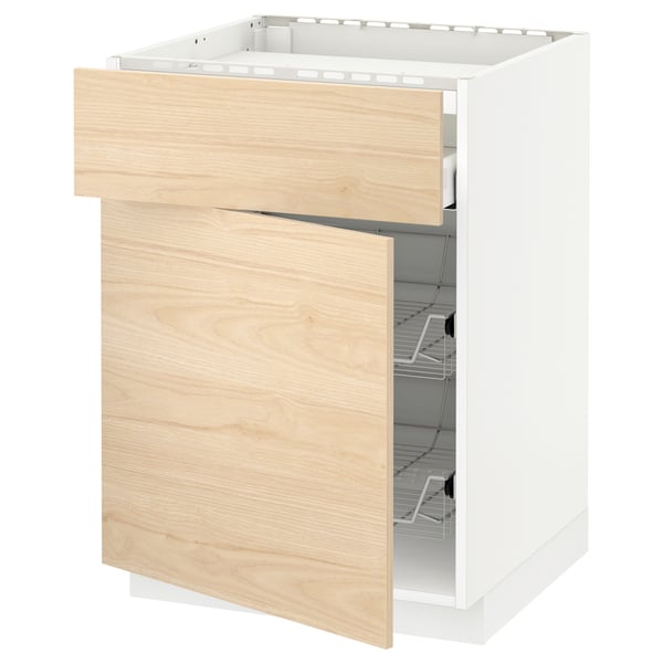 METOD / MAXIMERA Kabinet dasar hob/laci/2 bakul