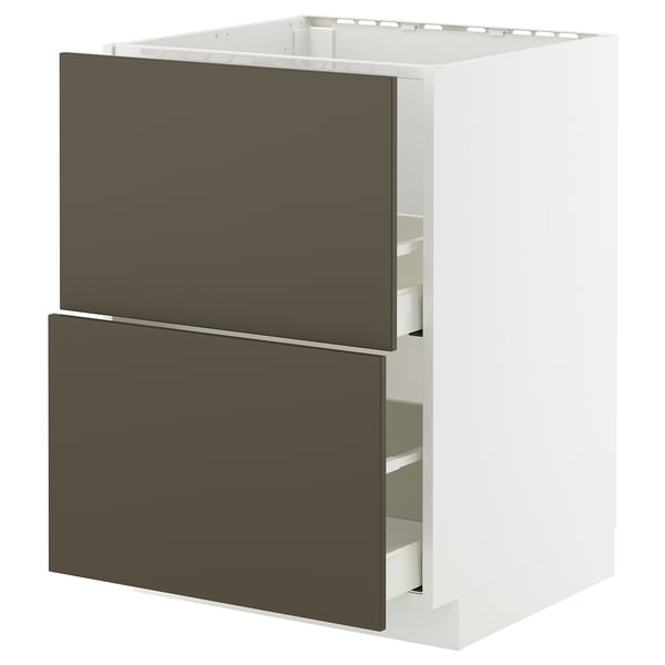 METOD / MAXIMERA Kabinet dasar sink + 2 depan/2 laci