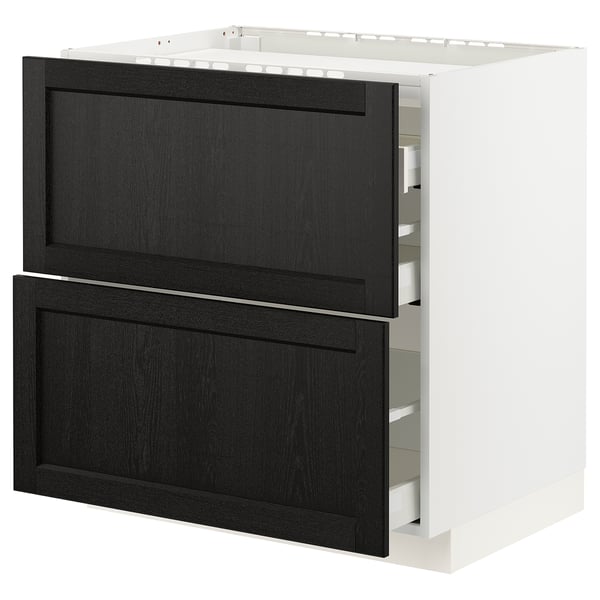 METOD / MAXIMERA Kabinet dasar utk hob/3 depan/laci