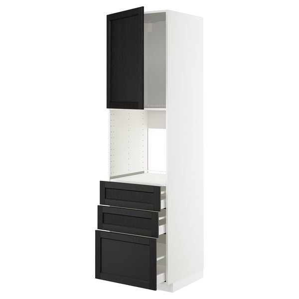 METOD / MAXIMERA Kabinet tinggi ketuhar+2 pintu/laci