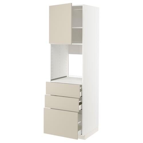 METOD / MAXIMERA Kabinet tinggi ketuhar+2 pintu/laci