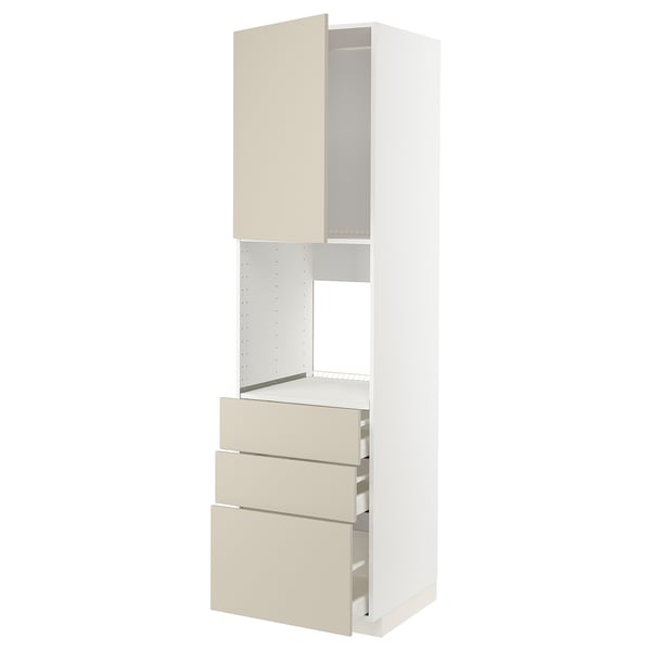 METOD / MAXIMERA Kabinet tinggi ketuhar+2 pintu/laci