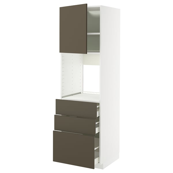 METOD / MAXIMERA Kabinet tinggi ketuhar+2 pintu/laci