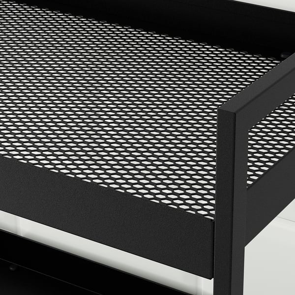NISSAFORS Troli, hitam, 50.5x19x67 cm
