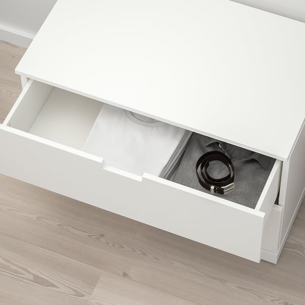 NORDLI Almari 2 laci, putih, 80x54 cm