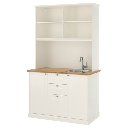 ÖNNERUP Dapur kecil, putih pudar, 130x64x219 cm