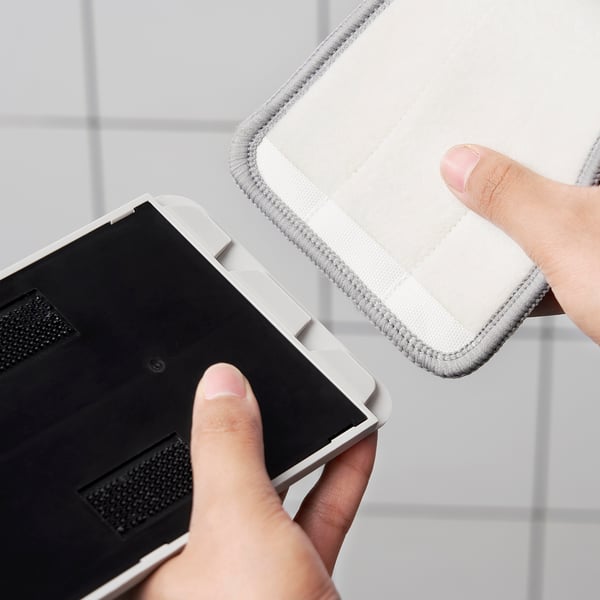 PEPPRIG Pelapik gentian mikro pengelap, kelabu, 12x37 cm