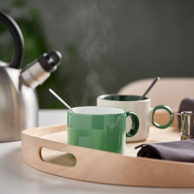 PIGGÅL Koleh, putih/hijau, 30 cl