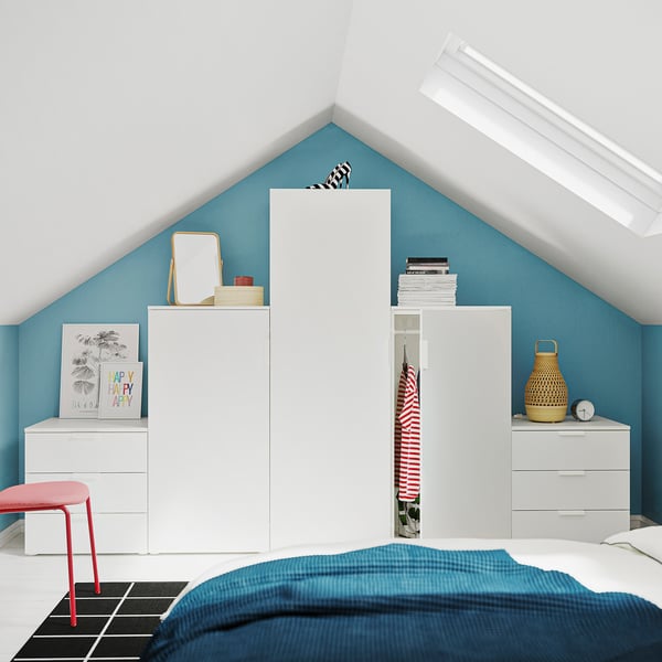 PLATSA Almari pakaian + 3 pintu + 6 laci