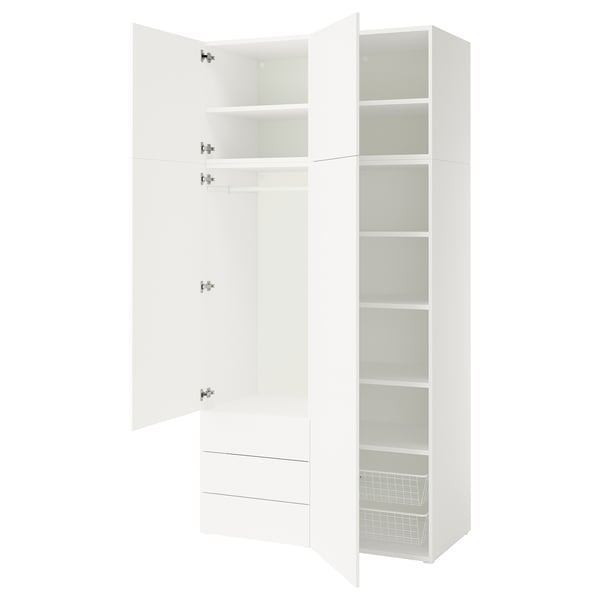 PLATSA Almari pakaian 4 pintu + 3 laci