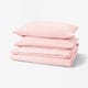SCHERSMIN Sarung duvet dan 2 sarung bantal, merah jambu pucat, 200x200/50x80 cm