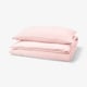 SCHERSMIN Sarung duvet dan sarung bantal, merah jambu pucat, 150x200/50x80 cm