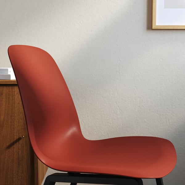 SKÅLSTA Cengkerang tempat duduk, plastik merah