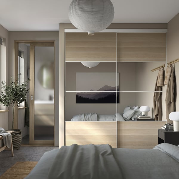 SKYTTA / BOAXEL Almari pakaian capai terus + pintu