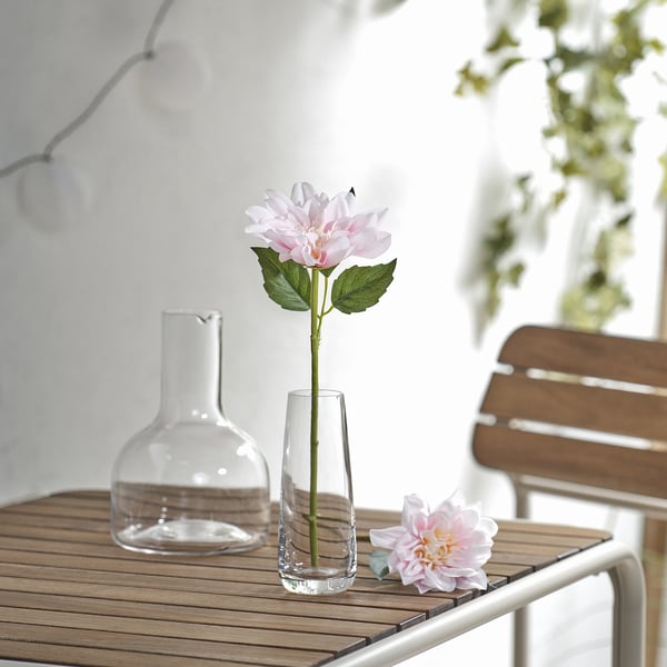 SMYCKA Bunga tiruan, dalam/luar/Dahlia merah jambu, 30 cm