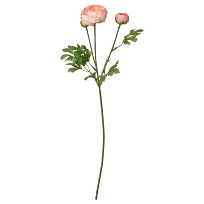 SMYCKA Bunga tiruan, dalam/luar Ranunculus/merah jambu, 52 cm