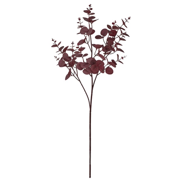 SMYCKA Daun tiruan, dalam/luar pokok eucalyptus/merah, 75 cm