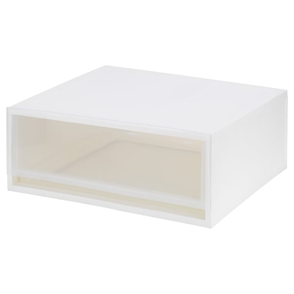 SOPPROT Unit storan tarik keluar, putih lutsinar, 51x46x20.5 cm