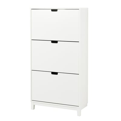 STÄLL Kabinet kasut dgn 3 petak, putih, 79x29x148 cm