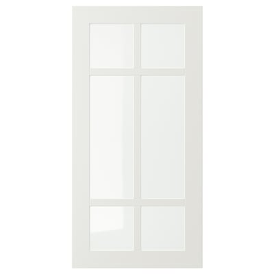 STENSUND Pintu kaca, putih, 40x80 cm