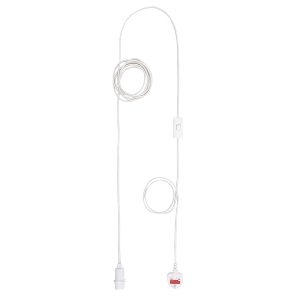 STRÅLA Set kord, putih, 4 m