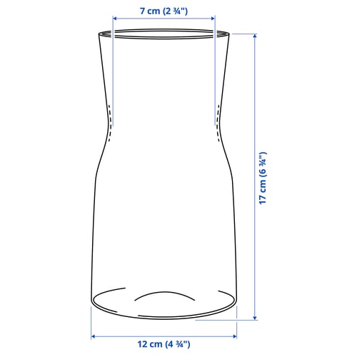 TIDVATTEN Vas, kaca jernih, 17 cm
