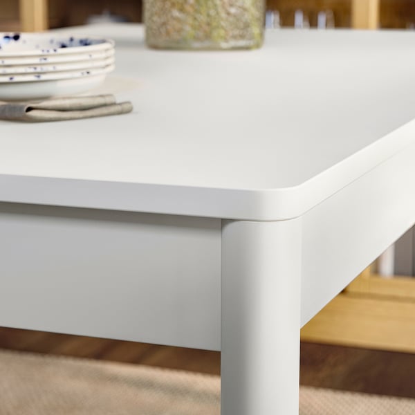 TONSTAD / LISABO Meja dan 6 kerusi, putih pudar/ash, 200x85 cm
