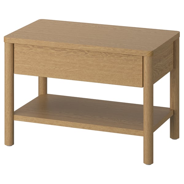 TONSTAD Meja sisi, venir kayu oak, 64x40 cm