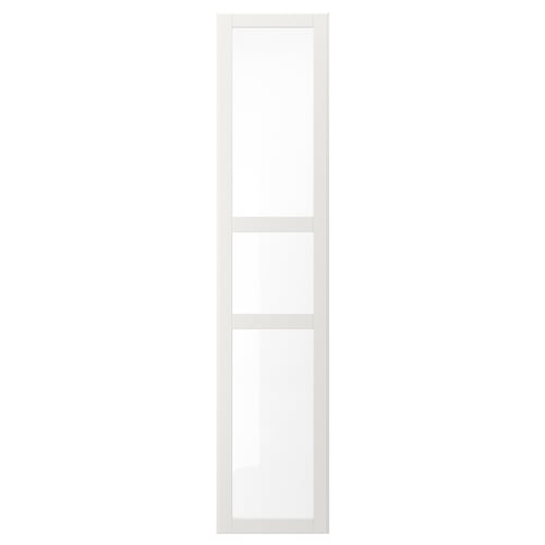 TYSSEDAL Pintu, putih/kaca, 50x229 cm