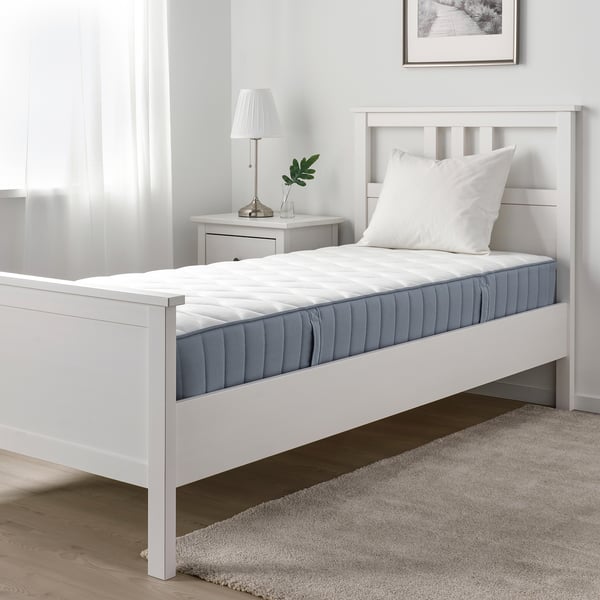 VÅGSTRANDA Tilam spring poket, lebih padat/biru muda, 90x200 cm
