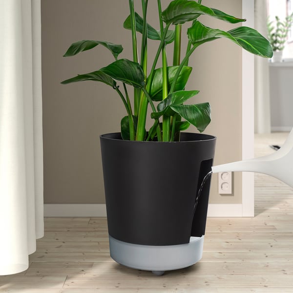 VÅRDTRÄD Pasu siram sendiri, dengan roda dalam/luar/lut sinar antrasit, 32 cm