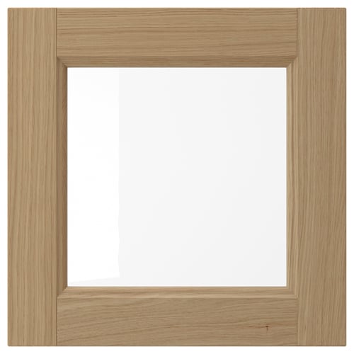VEDHAMN Pintu kaca, kayu oak, 40x40 cm