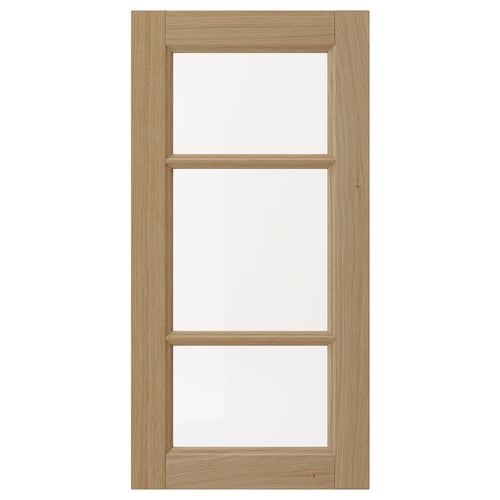 VEDHAMN Pintu kaca, kayu oak, 40x80 cm