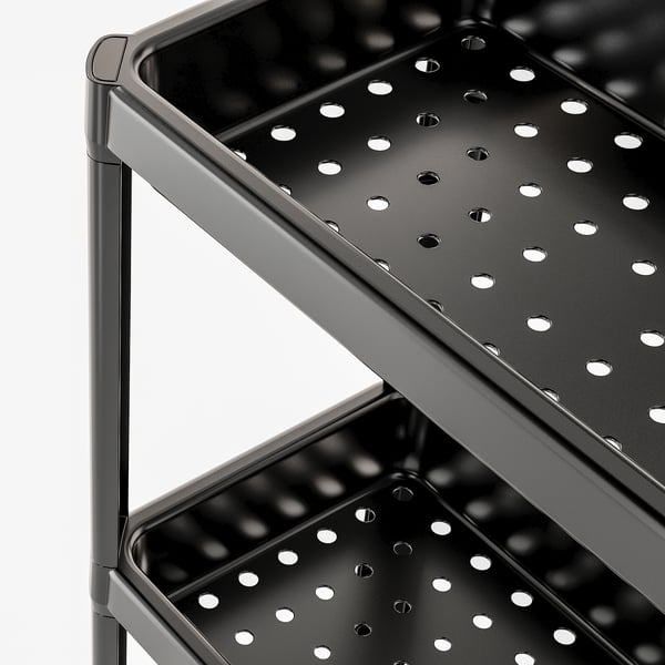 VESKEN Unit para-para, hitam, 37x23x101 cm