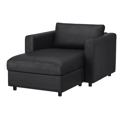 VIMLE 'chaise longue', Grann/Bomstad hitam