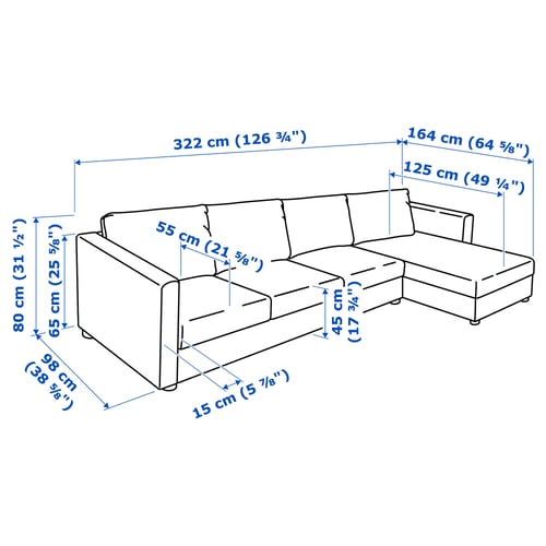 VIMLE Sofa 4 tempat duduk