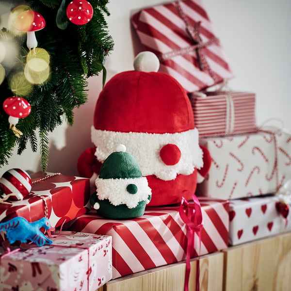 VINTERFINT Perhiasan, Santa Claus hijau, 14 cm