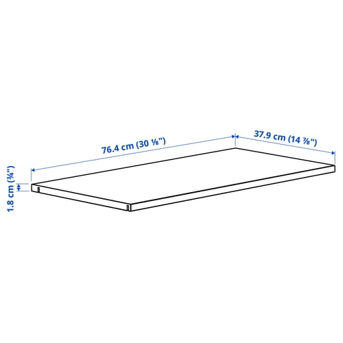 Illustration with measurements for the product: ALTARLIDEN.