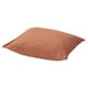 Single brown pillowcase, square shape, smooth texture, simple design.