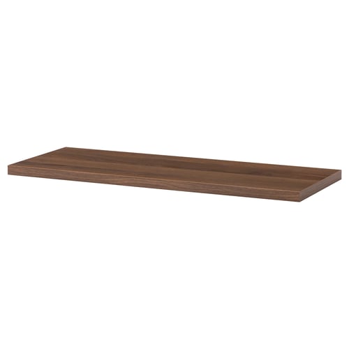 Berghsult walnut shelf, rectangular, bevelled edge.
